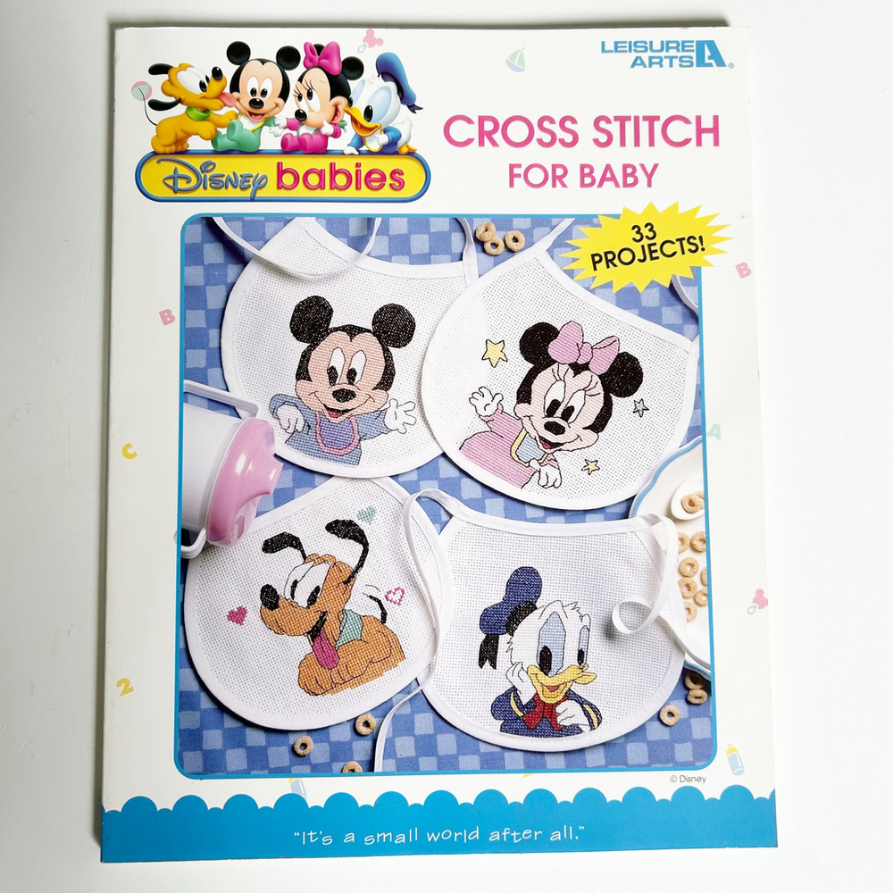 Vintage ‘98 Disney Babies Cross Stitch for Baby Craft Book 72 pages Mickey Mouse